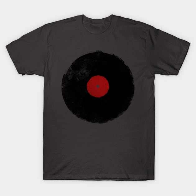 Vinyl Records Distressed Design T-Shirt by ddtk